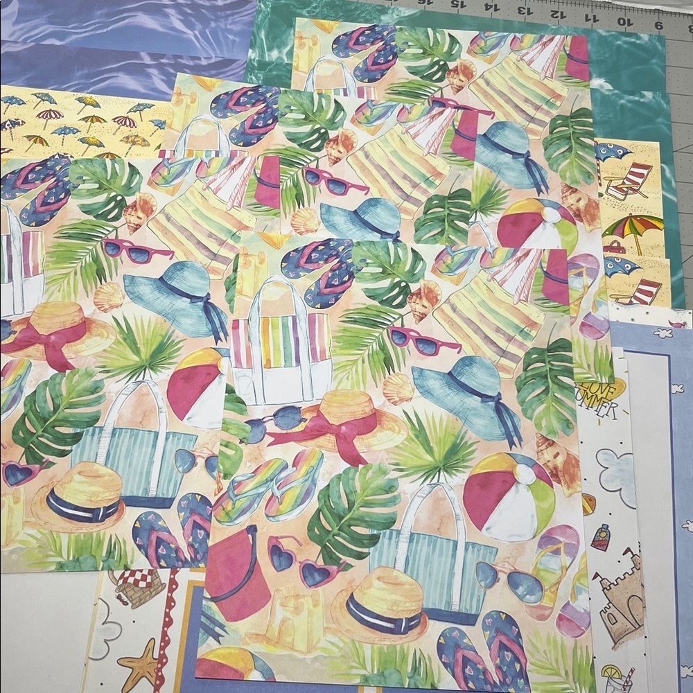 Summer Fun Scrapbook Paper Set - Picture 3 of 11